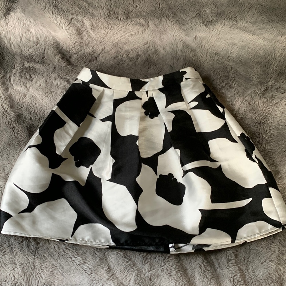 Black Skirt w/ White Flowers